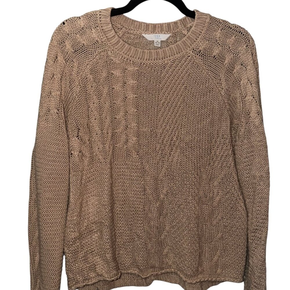 TAN CROP TOP SWEATER